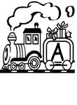 coloriage Alphabet Trains
